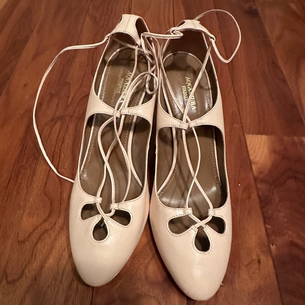 Aquazurra lace-up heels - NWT
